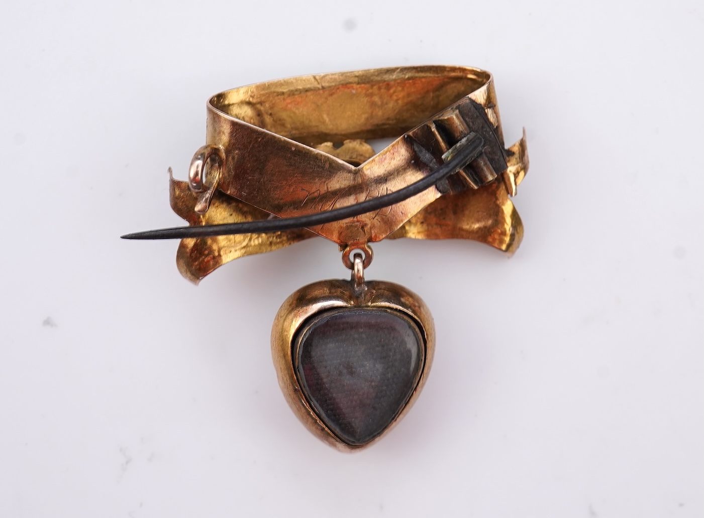 A turquoise sentimental brooch, mid 19th century